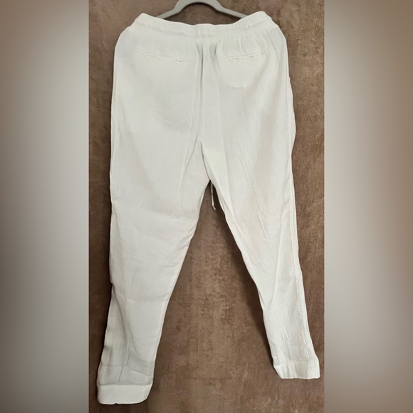 Linen and Cotton White Pants - Picture 3 of 16